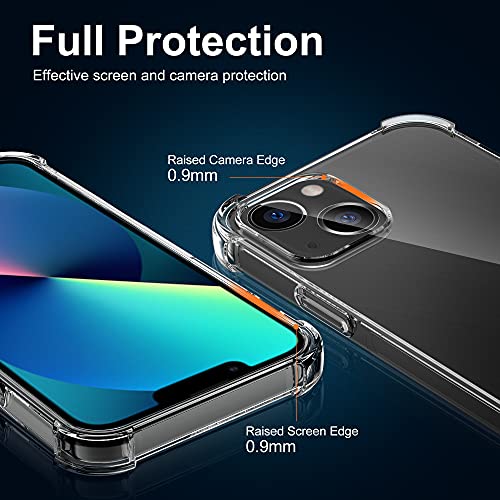 Compatible with iPhone 13 Clear Case Shockproof Phone Cover Protective Phone Case for iPhone 13, 6.1 inch