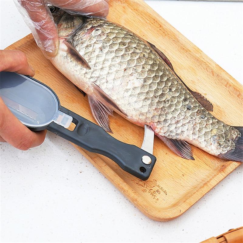 2 in 1 Plastic Fishing Scale Brush Built-in Fish cutter - Etrendpro